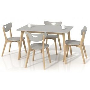 HALMAR Jídelní stůl: LORRITA SIGNAL - spálňový nábytok: ekokoža - sivá