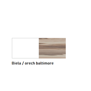Meblar Šatní skříň MORENA Barva: Bílá / ořech baltimore