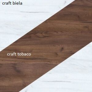 WIP Šatní skříň NOTTI | 07 Barva: craft bílý / craft tobaco / craft bílý