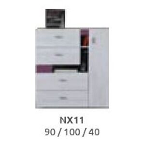 Meblar Studentský pokoj Next černá Next: Komoda Next NX11 černá/š. 90 x v. 100 x h. 40 cm