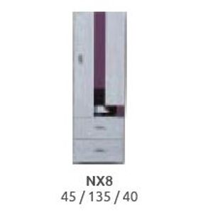 Meblar Studentský pokoj Next černá Next: Skříňka Next NX8 černá/š. 45 x v. 135 x h. 40 cm