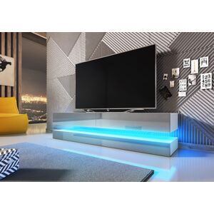 WIP TV stolek FLY Barva: Bílá / šedý lesk