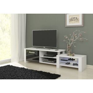 WIP TV stolek Orion Barva: Bílá / černý lesk