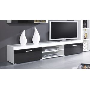 Artcam TV stolek SAMBA bílý s černým leskem| reg. 8