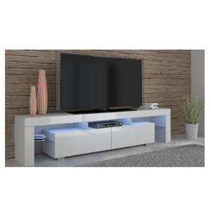Artcam TV stolek TV 190 Farba: Biela / biely lesk