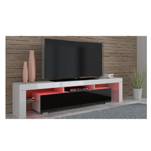 Artcam TV stolek TV 190 Barva: Bílá/bílý lesk/černý lesk