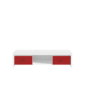 BRW TV stolek: KARET - RTV2S_A Farba: biela/červená