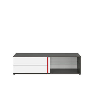 Black Red White TV stolek: GRAPHIC: RTV2S / 142 / B Farba: sivý wolfram/biely/červený