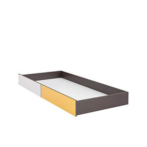 BRW Úložný prostor pod postel: GRAPHIC-SZU Farba: šedý/biely lesk