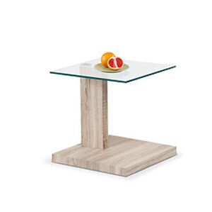 HALMAR Konferenční stolek: LIBRA HALMAR - drevo: MDF dub sonoma, HALMAR - sklo/kov: sklo bezfarebne