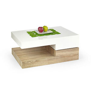 HALMAR Konferenční stolek: LIGURIA HALMAR - drevo: MDF biely/MDF dub sonoma