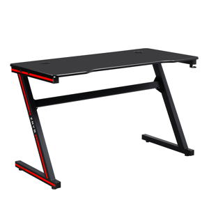 Tempo Kondela Herní stůl / počítačový stůl, černá / červená, MACKENZIE 120cm