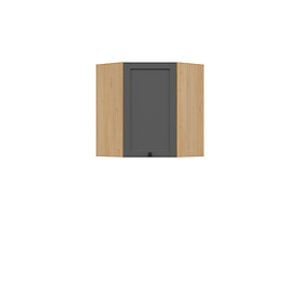 Black Red White Horní rohová skříňka: SEMI LINE - GNWU-60/72 Farba korpusov: dub reveal, Farba dvierok: Grafit