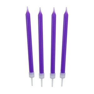 Narozeninové svíčky 8,6 cm 10 ks fialové - GoDan