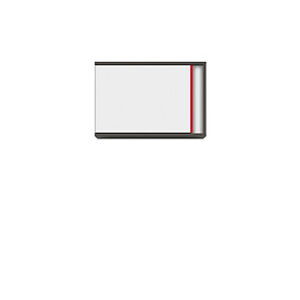 BRW Závěsná skříňka: GRAPHIC-SFW1DL / B Farba: sivý wolfram/biely/červený