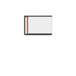 BRW Závěsná skříňka: GRAPHIC-SFW1DP / B Farba: sivý wolfram/biely/červený