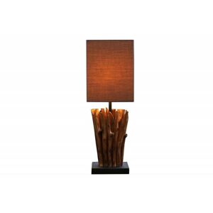 Invicta Interior INVICTA lampa biurkowa EUPHORIA - szaro-brązowy, drewno dryfujace