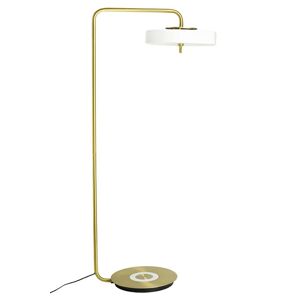 King Home Lampa podłogowa ARTE FLOOR biało-złota - aluminium, szkło