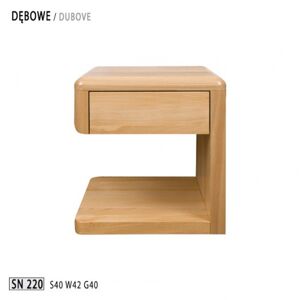 Drewmax Noční stolek - masiv SN220/ dub |výprodej