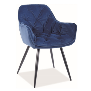 Signal Jídelní židle CHERRY MATT VELVET Barva: Modrá / velvet 79