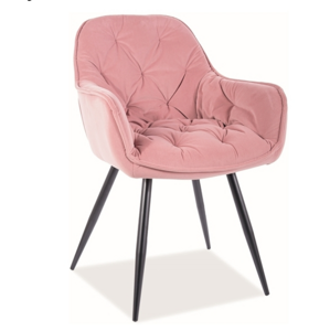 Signal Jídelní židle CHERRY MATT VELVET Barva: Růžová / velvet 63