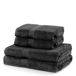 ArtFlhf Sada ručníků MARINA | šedá 4ks Barva: Černá