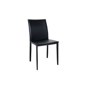 Invicta Interior INVICTA krzesło MILANO czarna skóra - skóra ekologiczna, metal
