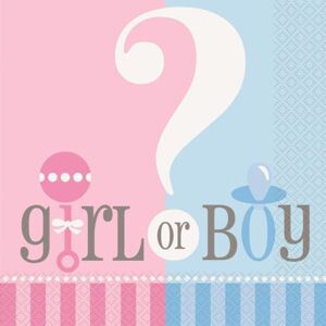 Ubrousky Gender reveal "Girl or Boy" - "Holka nebo kluk" - UNIQUE