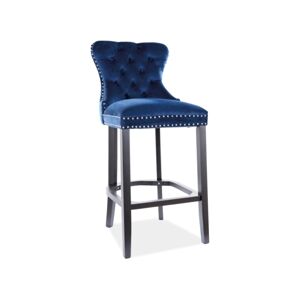 Signal Barová židle August H-1 Velvet Barva: Modrá