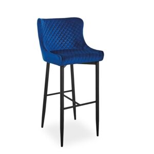 Signal Barová židle COLIN B H-1 | Velvet Barva: Modrá / Bluvel 86