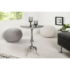 ArtKing Příruční stolek JARDIN SQUARE | stříbrný