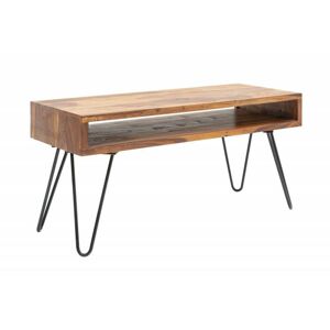 Invicta Interior INVICTA stolik kawowy SCORPION 100 cm - Sheesham, drewno, żelazo