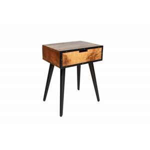 Invicta Interior INVICTA stolik nocni INDUSTRIAL 45 cm - Mango, drewno naturalne