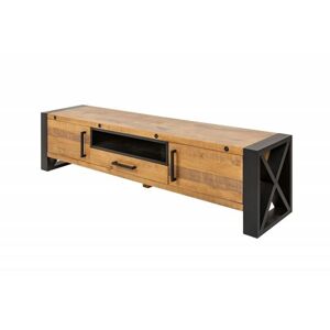 Invicta Interior INVICTA szafka pod telewizor THOR 200cm - sosna drewno naturalne, metal