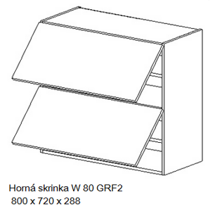Artstolk Kuchyňská linka NINA Typ: Horní skříňka NINA W 80 GRF2