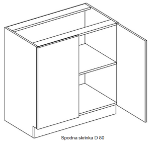 Artstolk Kuchyňská linka NINA Typ: Spodní skříňka NINA D 80 (600x820x524 mm)