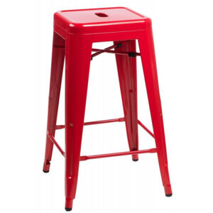 ArtD Barová židle PARIS 66 cm inspirovaná Tolix | červená