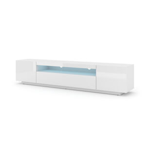 ARTBm TV stolek AURA 200 | bílý - bílý lesk Variant: s LED osvetlením