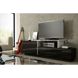 Artcam TV stolek SIGMA 3 - černá / černý lesk / bílá
