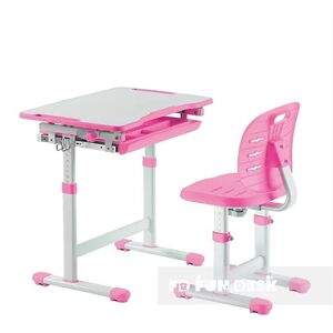 Fundesk Rostoucí stůl PICCOLINO III | pink se židlí