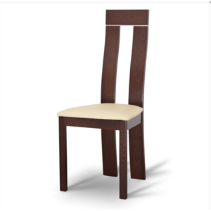 Tempo Kondela Jídelní židle DESI Barva: Ořech / ekokůže béžová