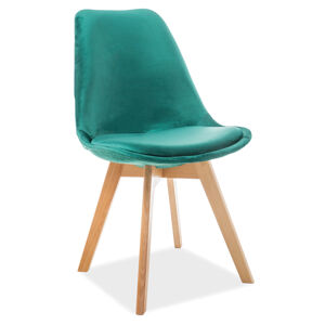 Signal Jídelní židle Dior Velvet / buk Farba: Zelená
