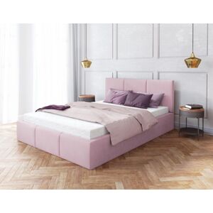 FDM Čalouněná manželská postel FRESIA | 140 x 200 cm Barva: Růžová