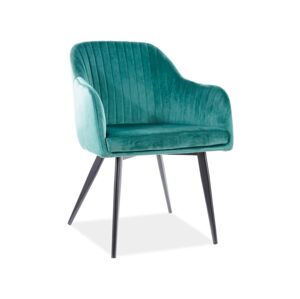 Signal Jídelní židle ELINA velvet Farba: Zelená