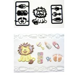 Patchwork vytlačovač Lvíček a kojenecké potřeby - Baby Lion & Nursery Items - Patchwork Cutters