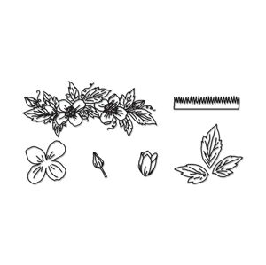 Patchwork vytlačovač Clematis & Leaves (Klematis a lístky) - Patchwork Cutters