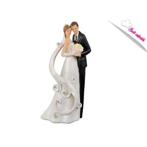 Pár novomanželů 21 cm - svatební figurky na dort - Modecor