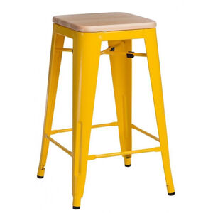 ArtD Barová židle Paris 75cm Dřevěná-Sosna přírodní žlutá