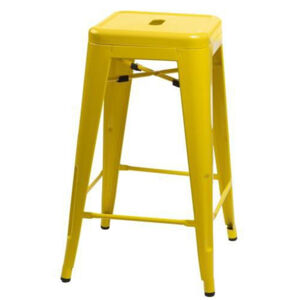 ArtD Barová židle PARIS 75 cm inspirovaná Tolix | žlutá