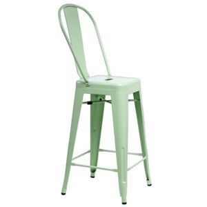 ArtD Barová židle Paris Back inspirovaná Tolix zelená